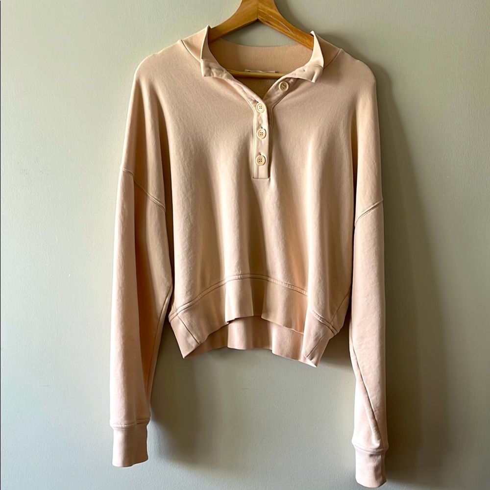 Reformation Button Sweatshirt